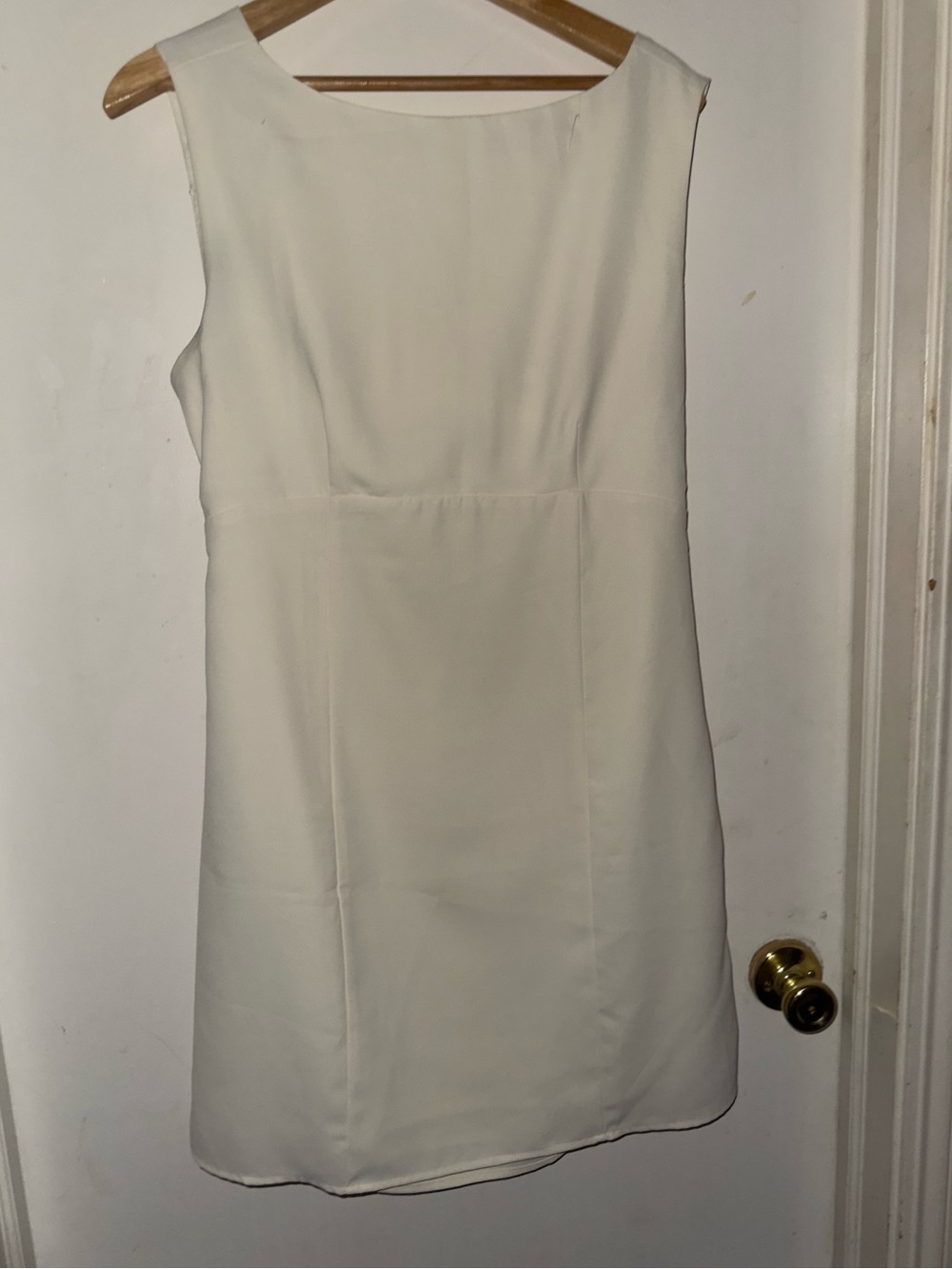 RIHOAS Cream Sleeveless Mini Shift Dress